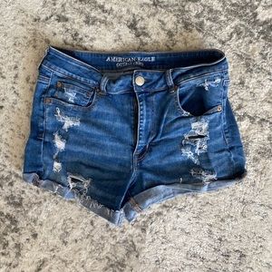 American Eagle High-Rise Shortie Jean Shorts